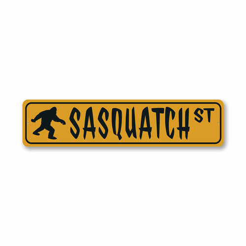 Sasquatch Street Sign
