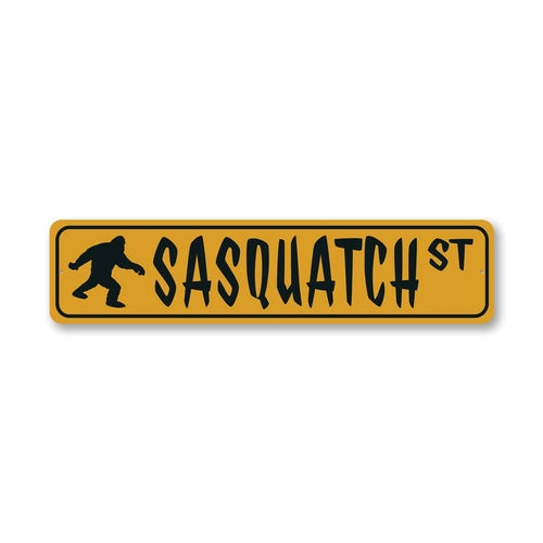Sasquatch Street Sign