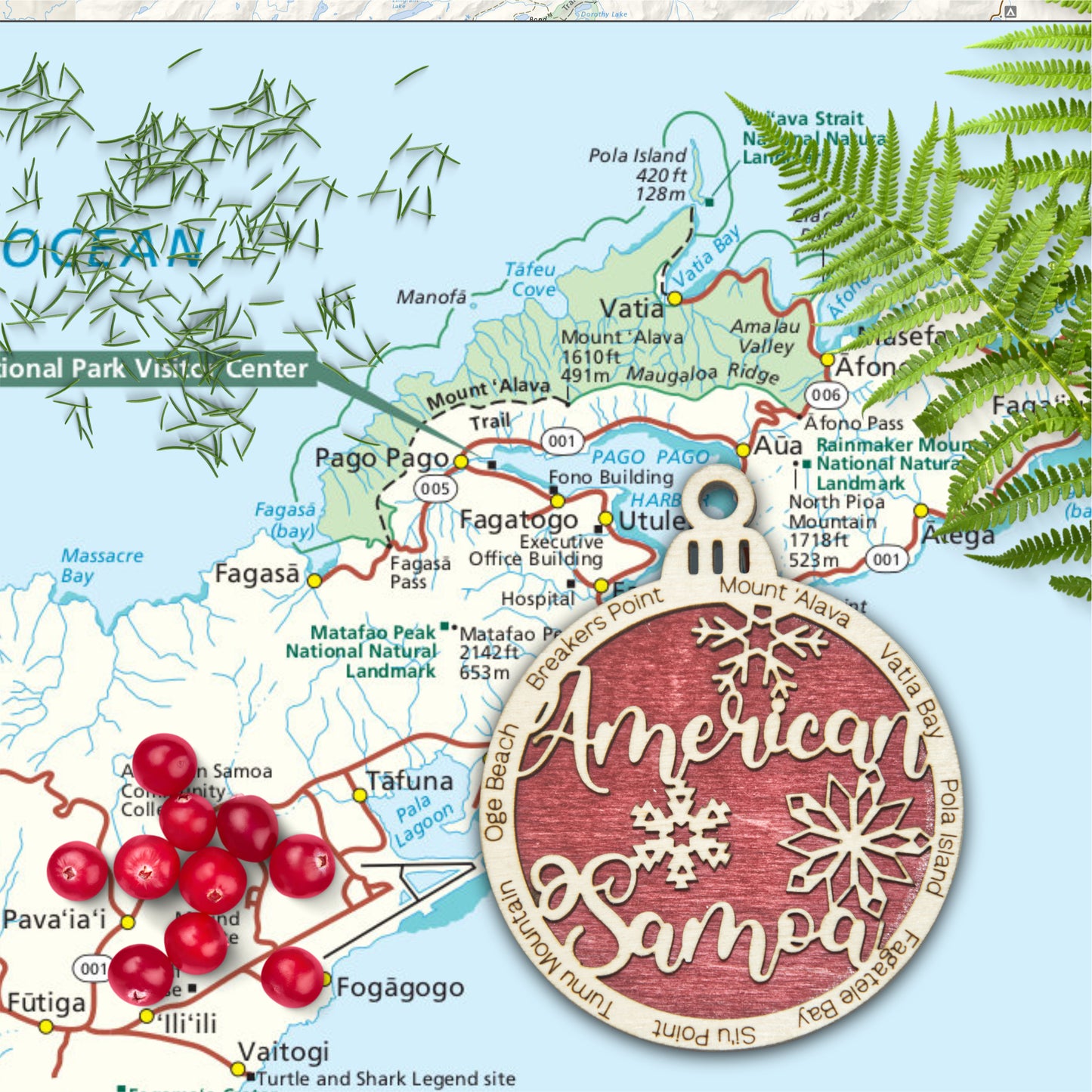 American Samoa National Park Christmas Ornament