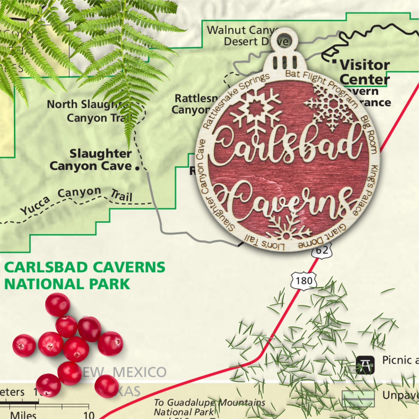 Carlsbad Caverns National Park Christmas Ornament
