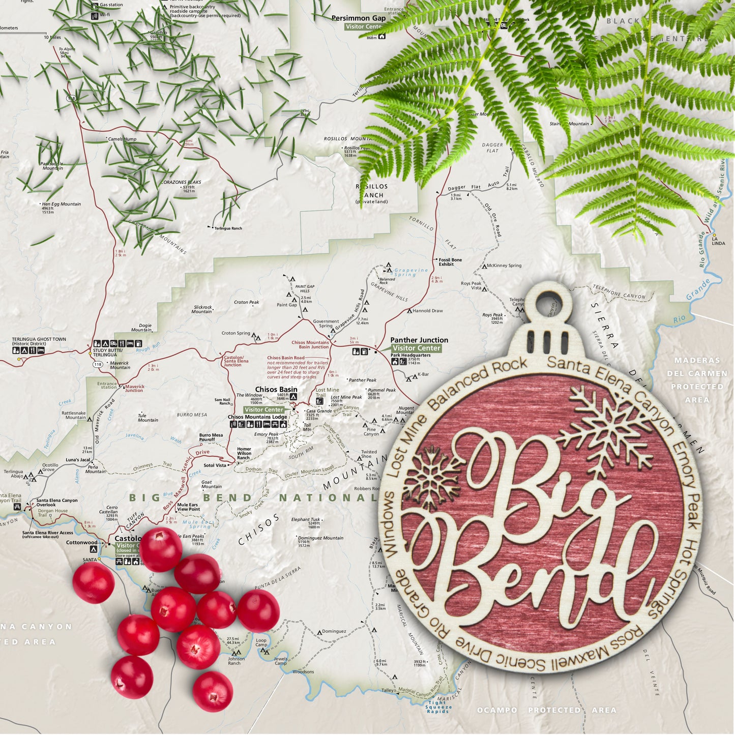 Big Bend National Park Christmas Ornament