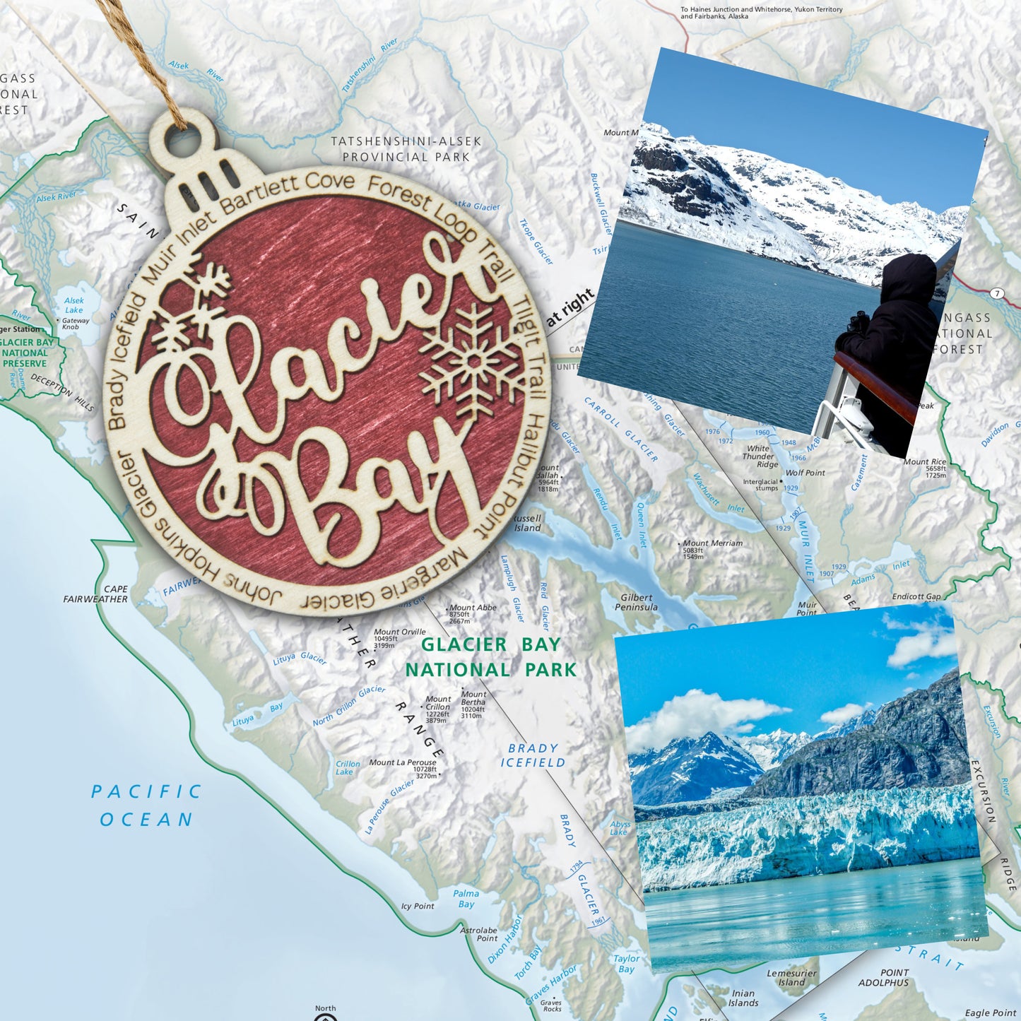 Glacier Bay National Park Christmas Ornament