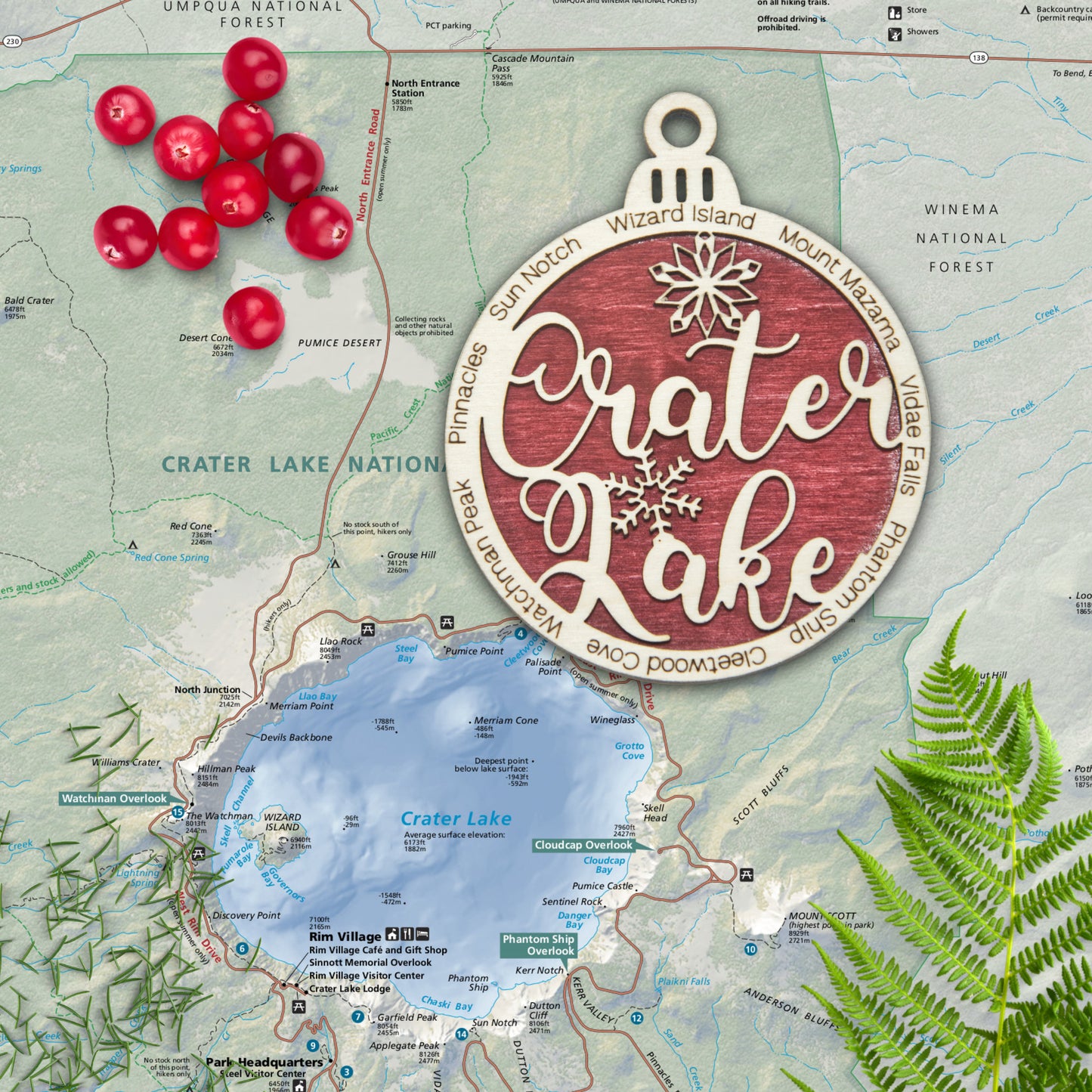 Crater Lake National Park Christmas Ornament