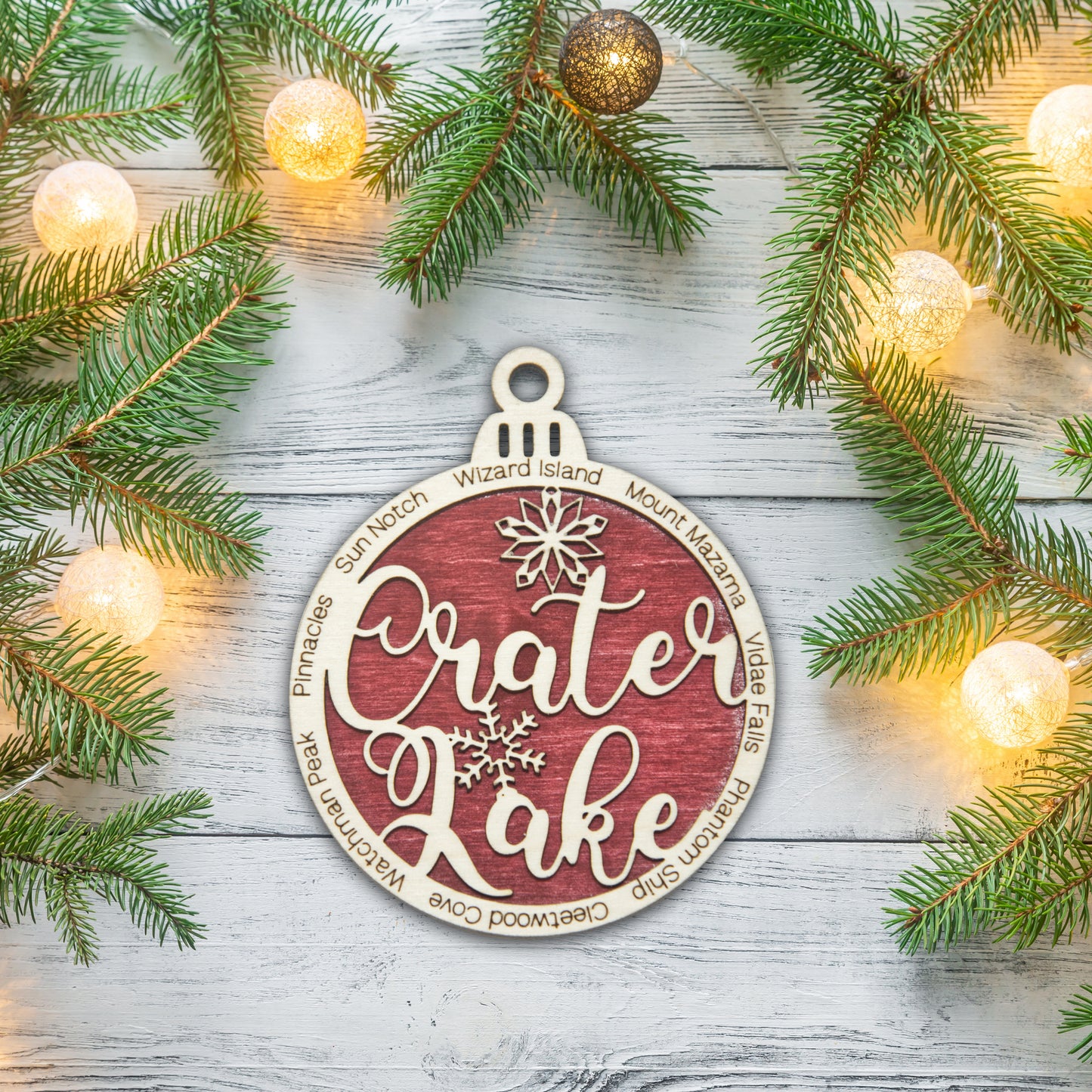 Crater Lake National Park Christmas Ornament