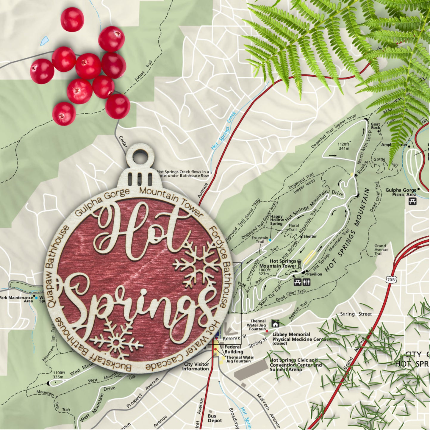 Hot Springs National Park Christmas Ornament