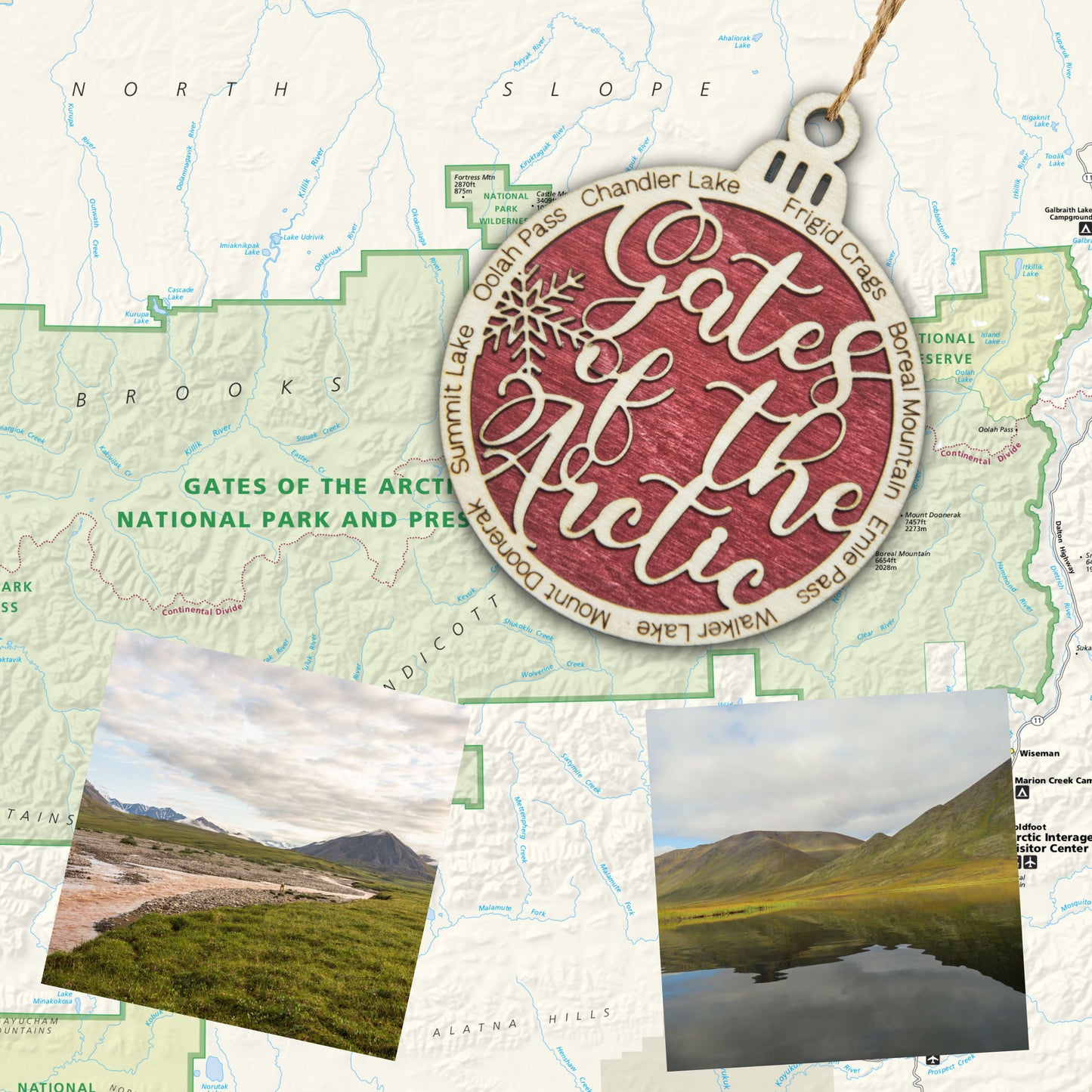 Gates of the Arctic National Park Christmas Ornament
