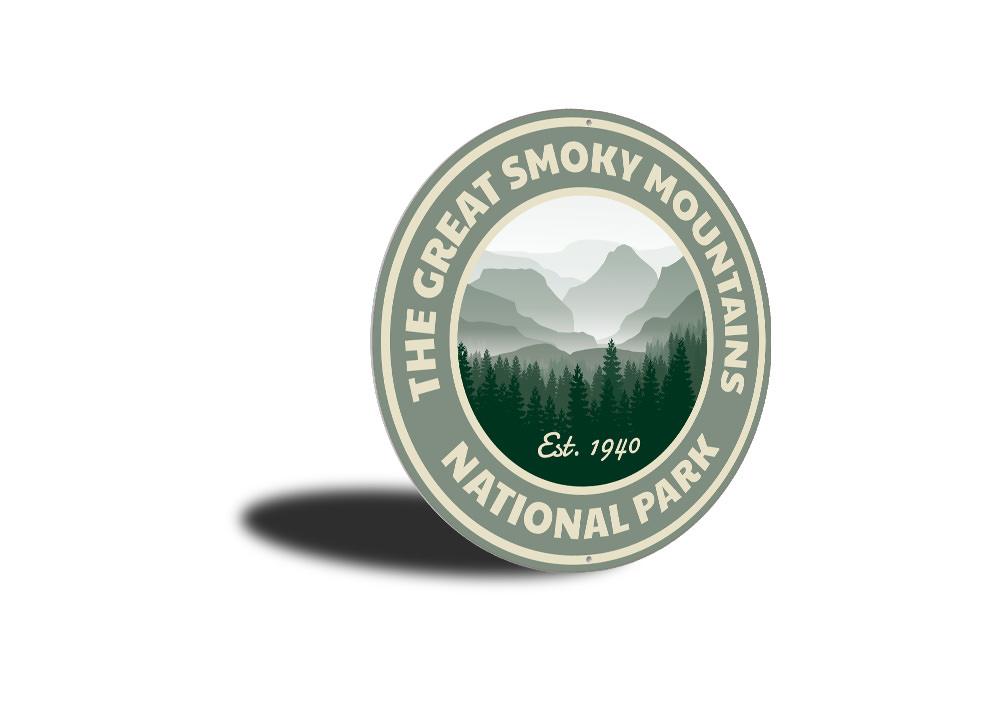 Great Smoky Mountains National Park Sign - Gray