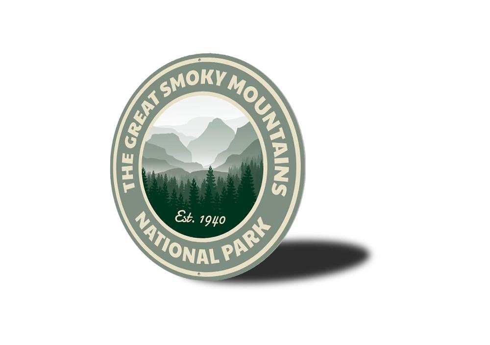 Great Smoky Mountains National Park Sign - Gray