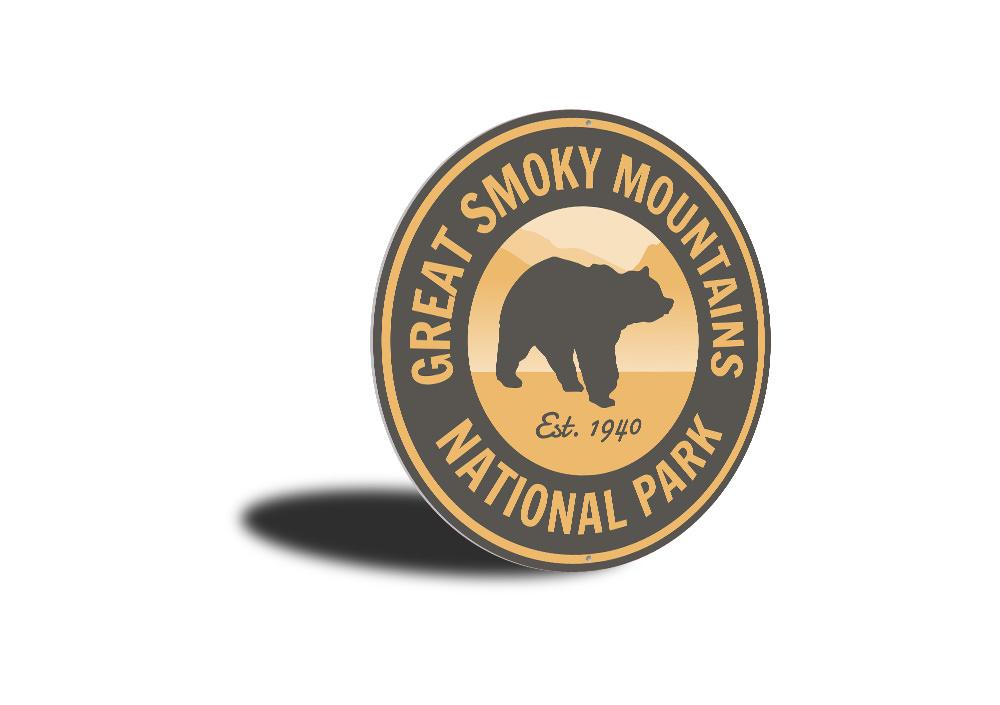 Great Smoky Mountains National Park Sign - Brown