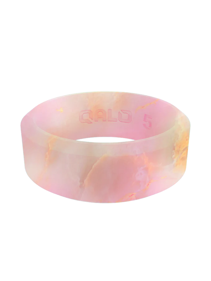 Women's Metallic Marble Modern Silicone Ring