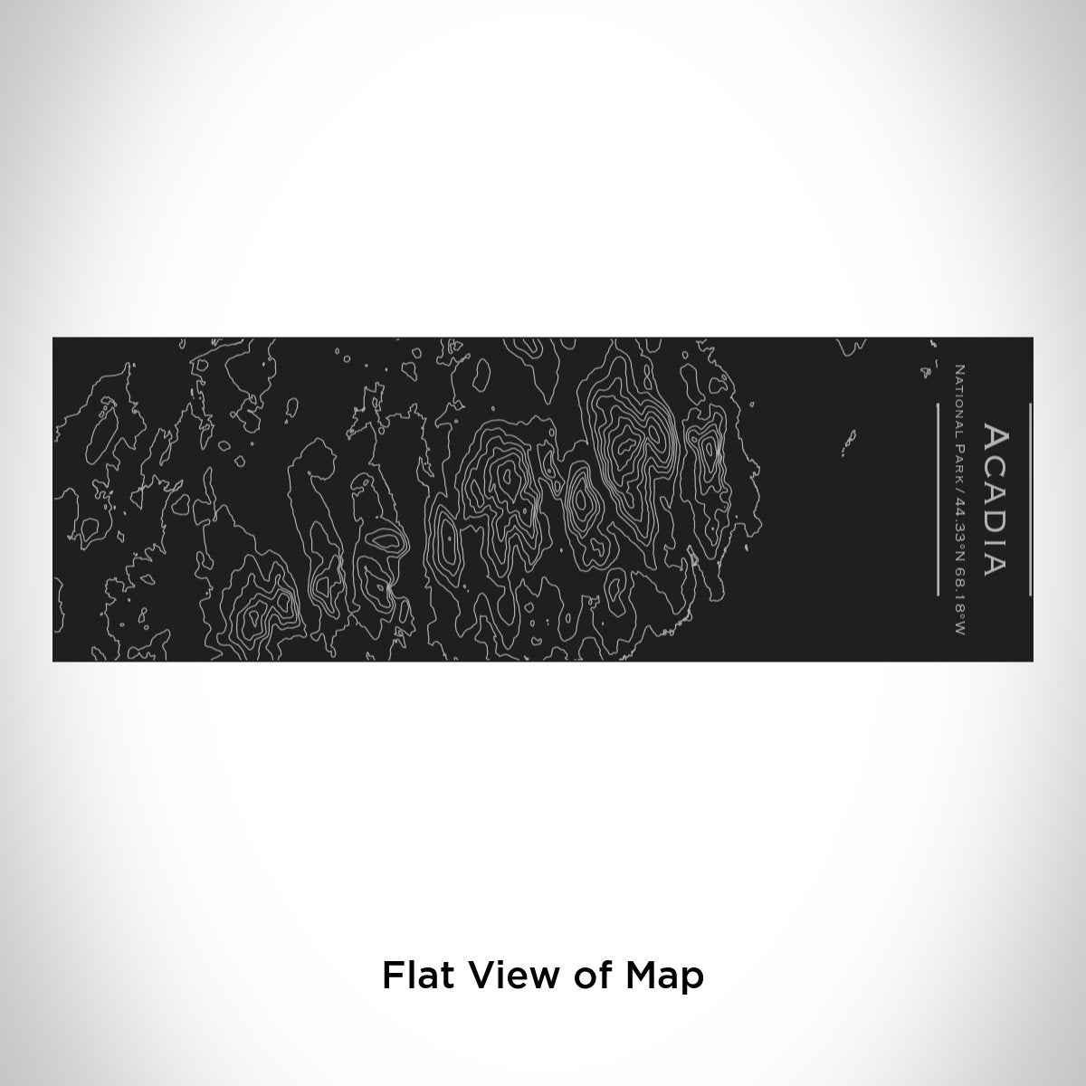 Acadia National Park Engraved Topographic Map Insulated Cup in Matte Black