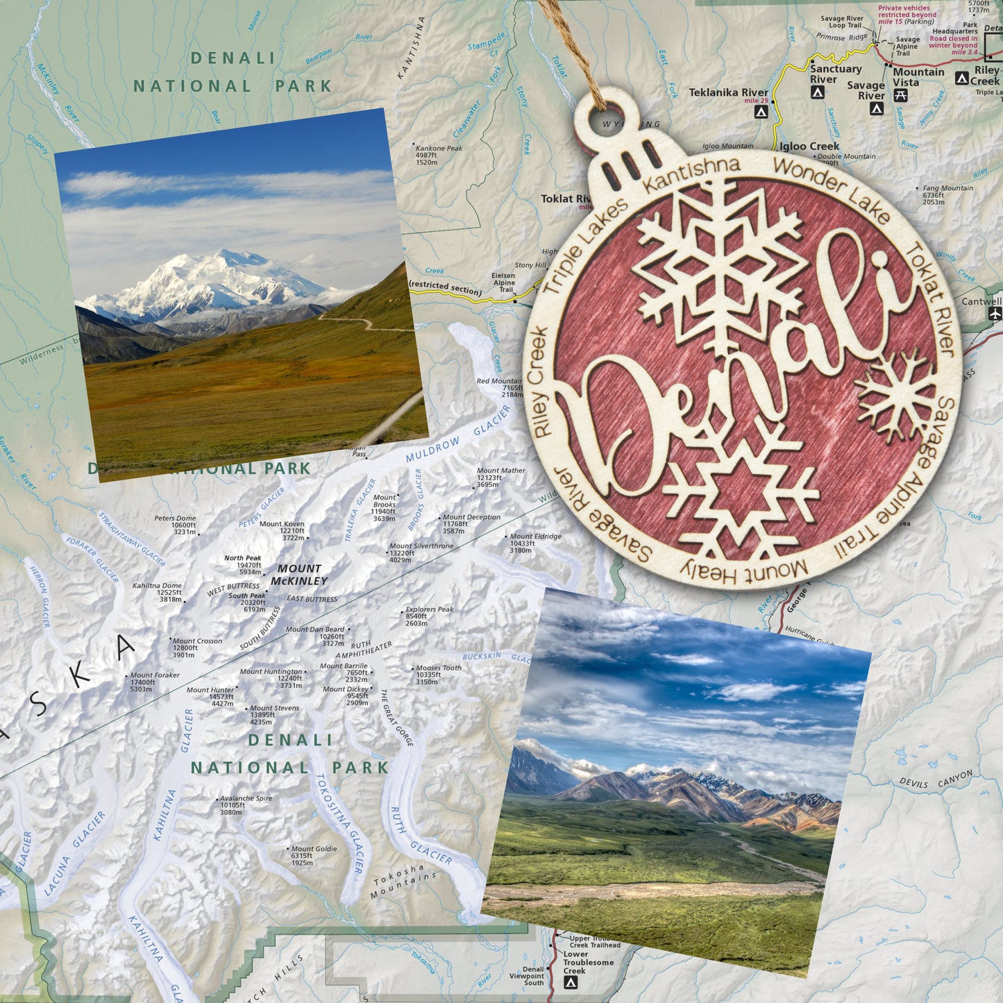 Denali National Park Christmas Ornaments