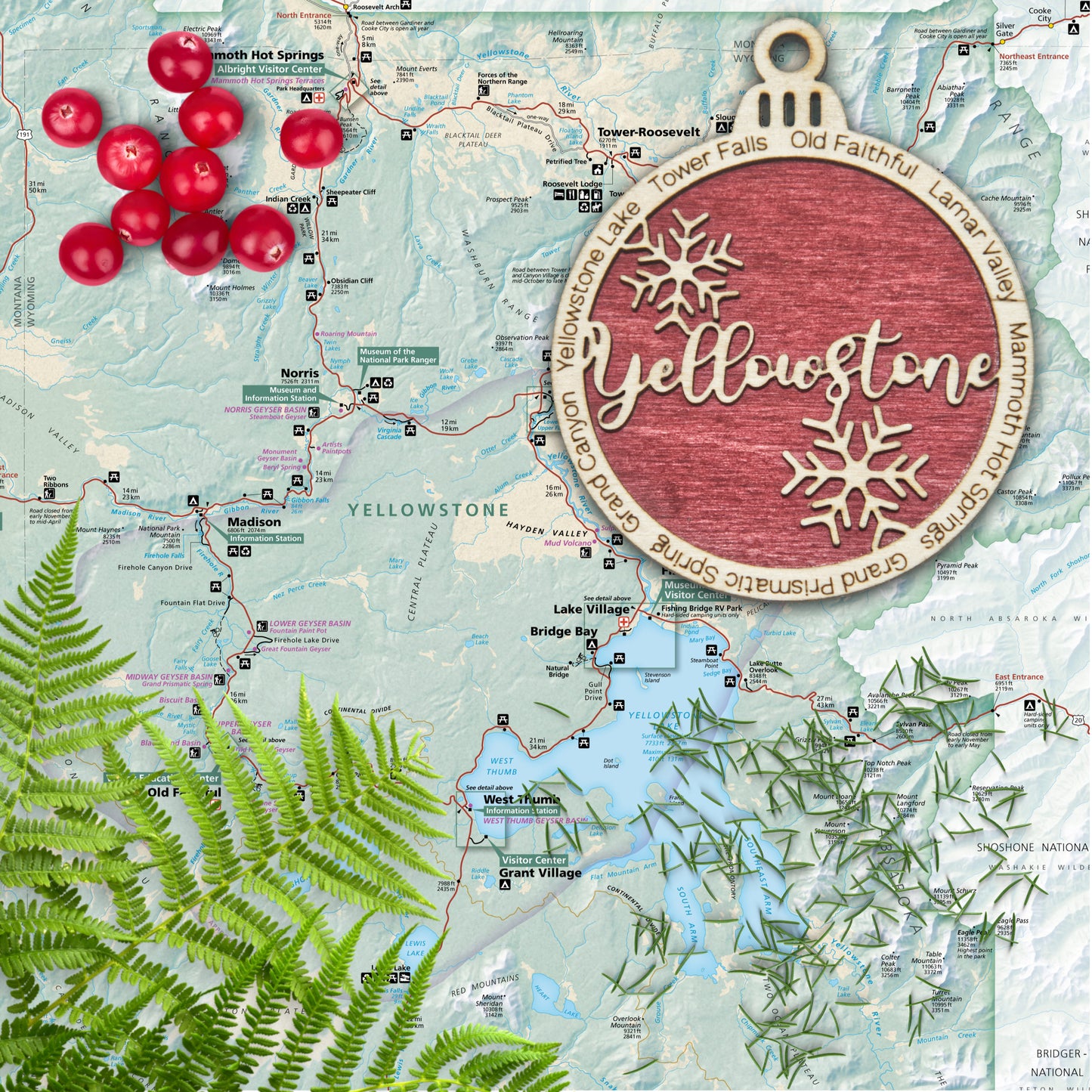 Yellowstone National Park Christmas Ornament