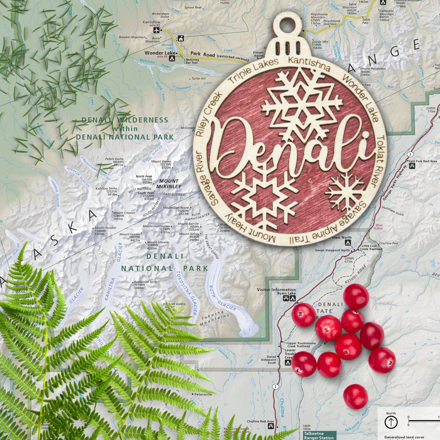 Denali National Park Christmas Ornaments