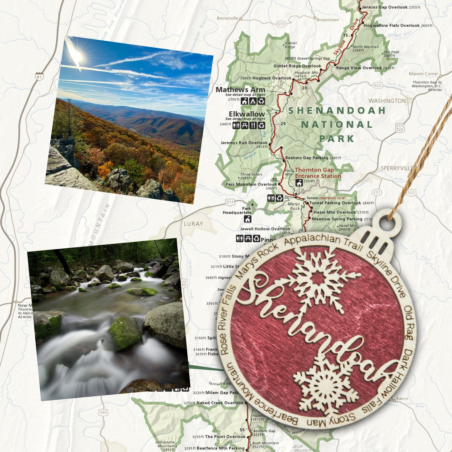 Shenandoah National Park Christmas Ornament