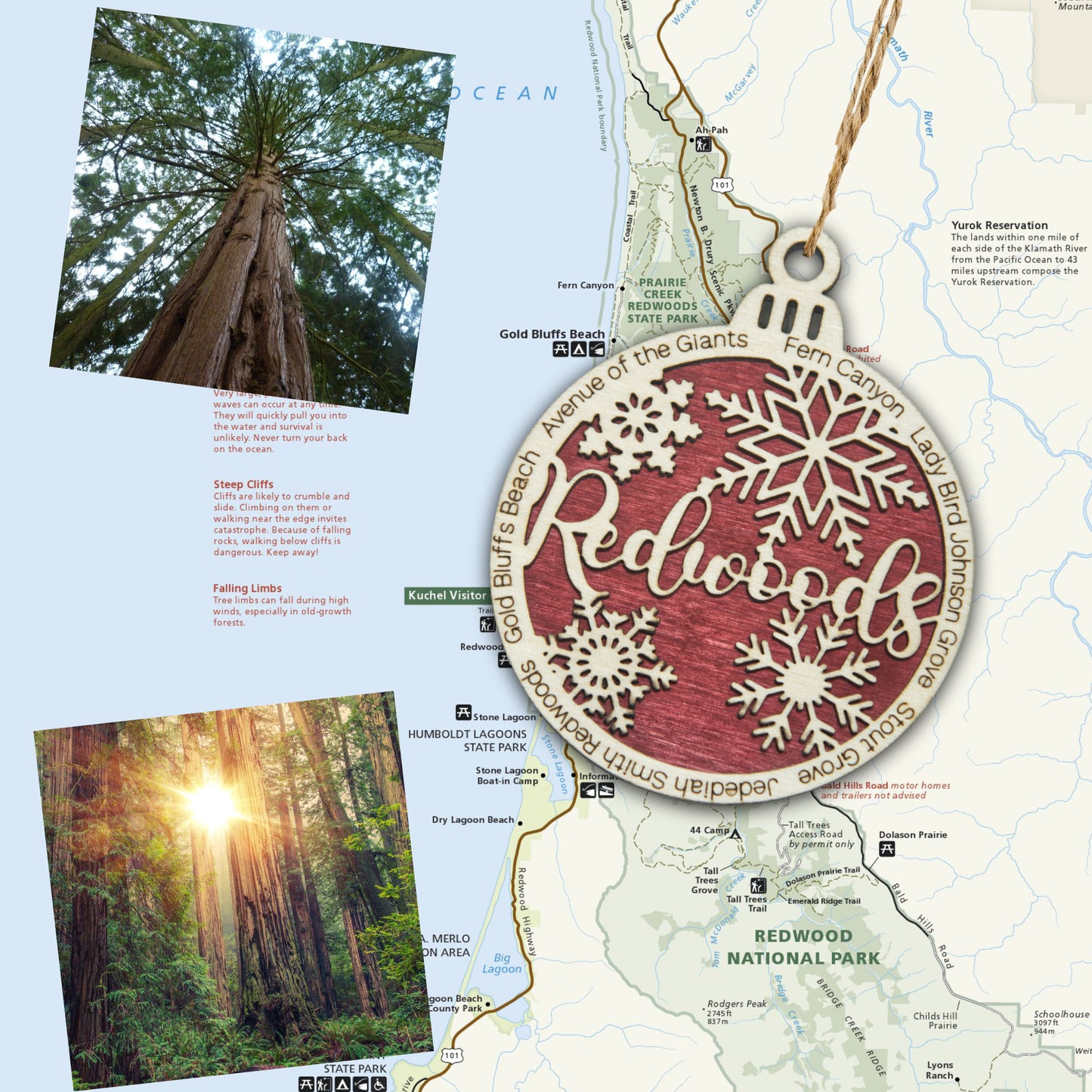 Redwoods National Park Christmas Ornament