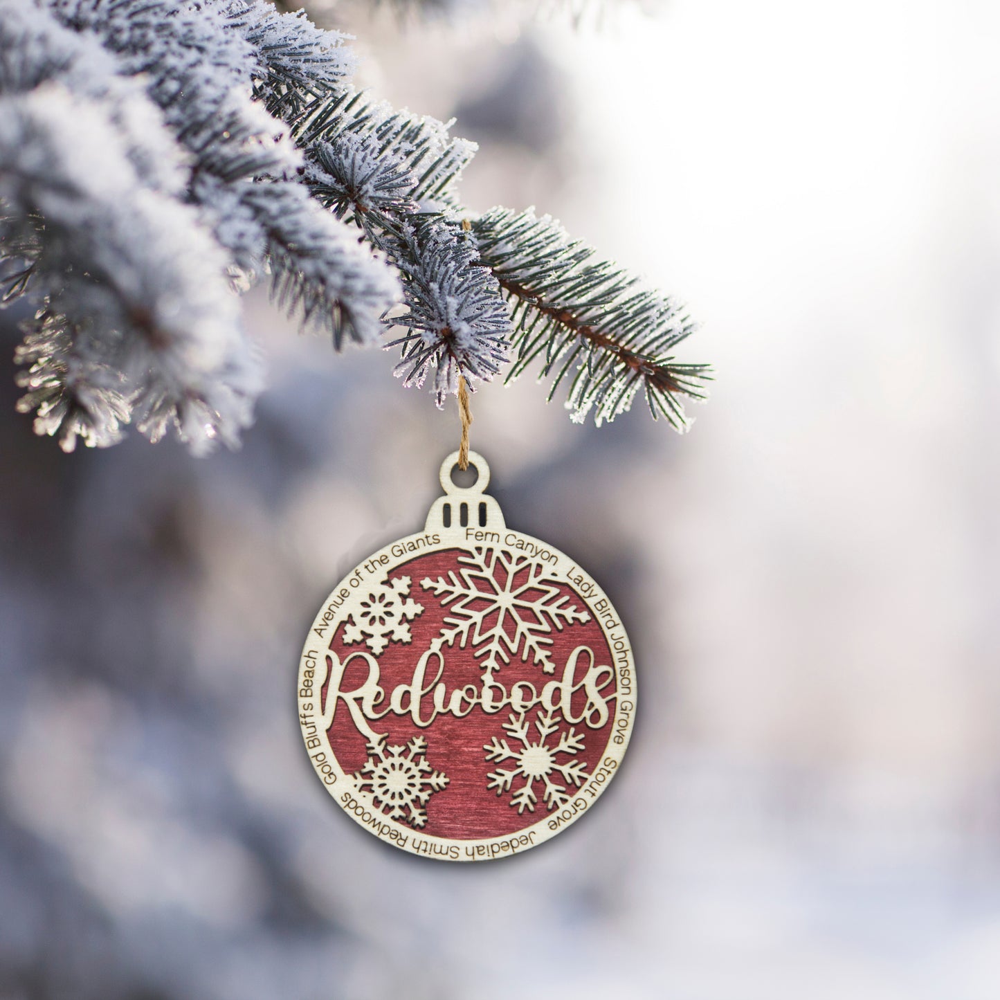 Redwoods National Park Christmas Ornament