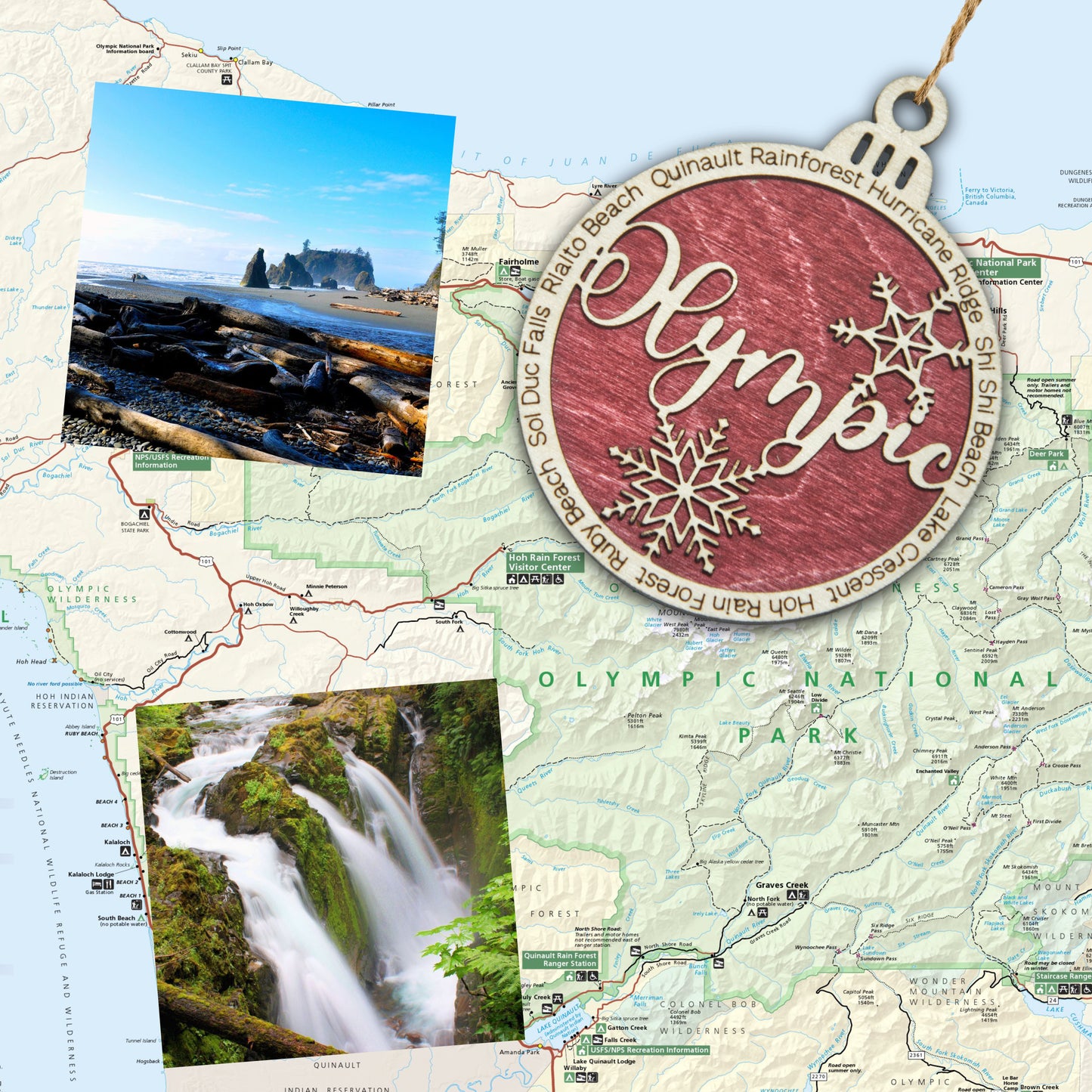 Olympic National Park Christmas Ornament