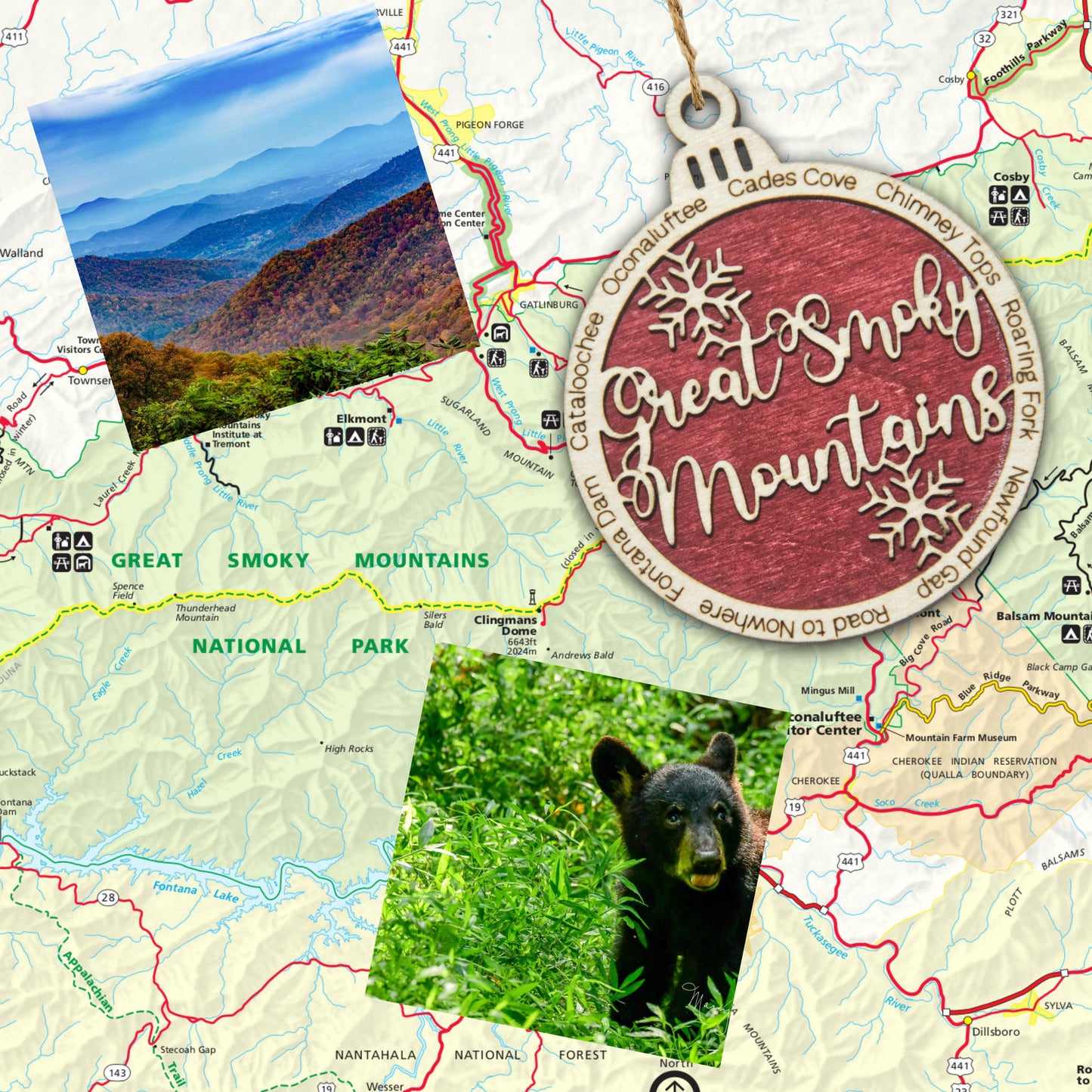 Great Smoky Mountains National Park Christmas Ornament