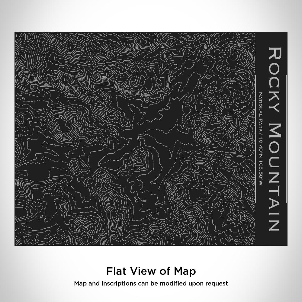 Rocky Mountain National Park - Colorado Map Bottle with Bamboo Top in Matte Black