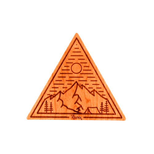 Base Camp Triangle Wood Sticker
