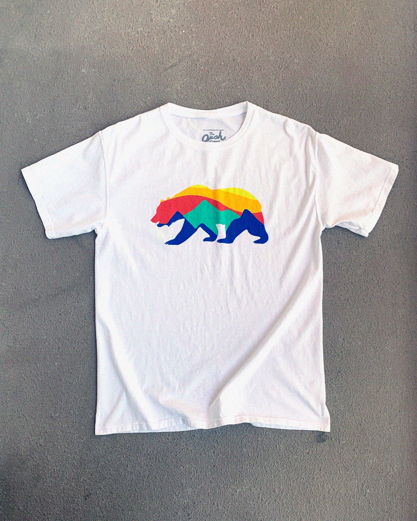 Vintage Wash California Bear Tee - White