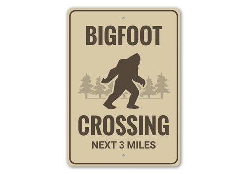 Bigfoot Crossing Sign