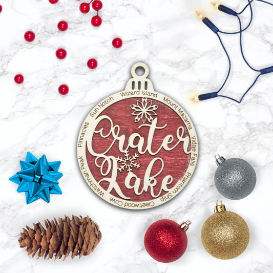 Crater Lake National Park Christmas Ornament