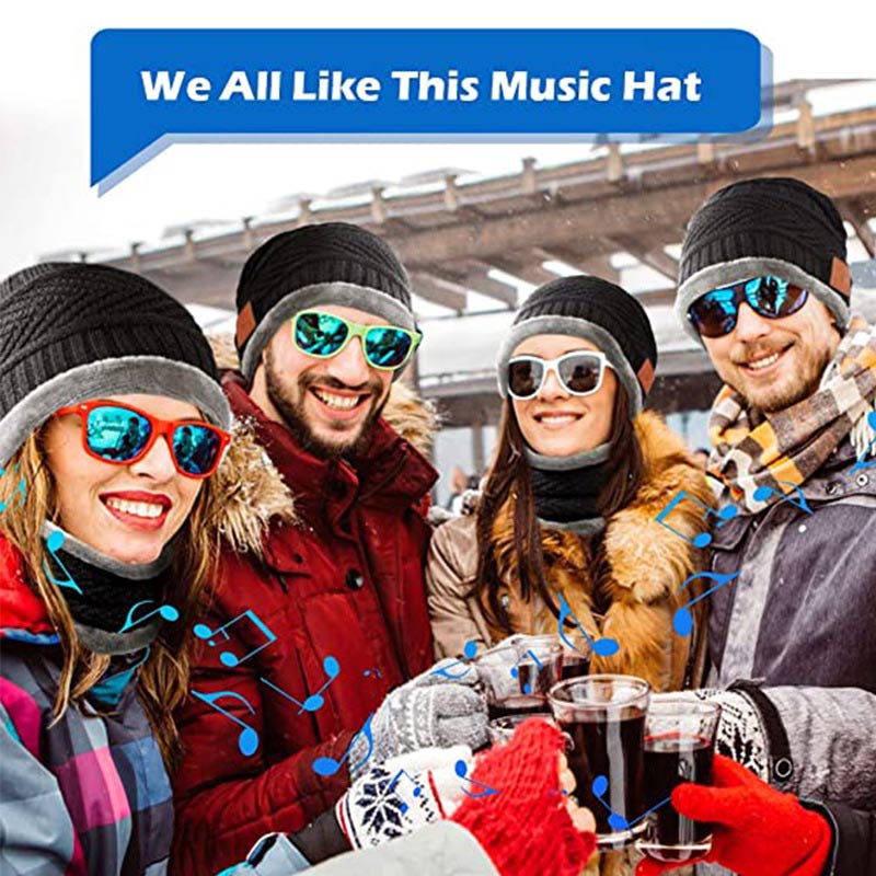 Winter Bluetooth 5.0 Beanie and Scarf with Headphone Speaker Mic