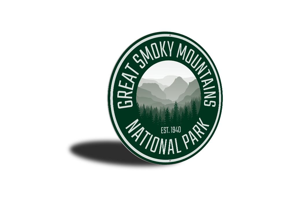 Great Smoky Mountains National Park Sign - Green
