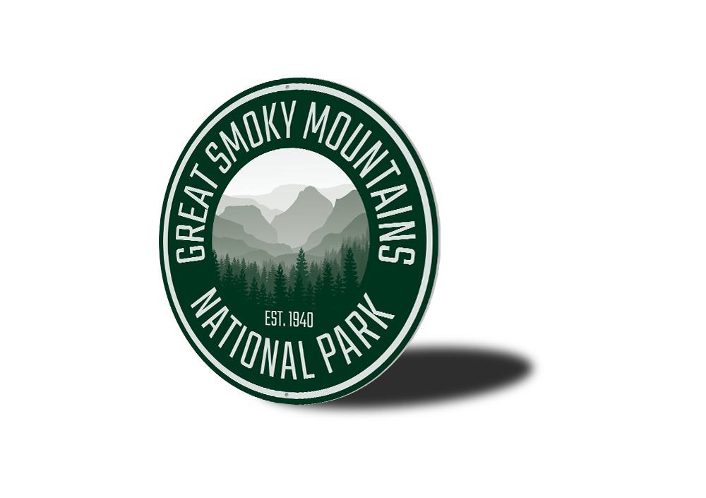 Great Smoky Mountains National Park Sign - Green