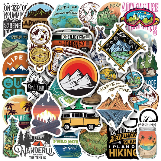 50pcs Forest Hiking Stickers