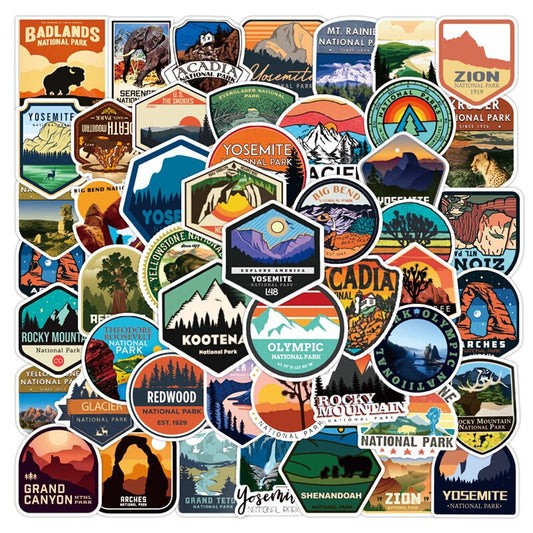 50pcs National Park Stickers