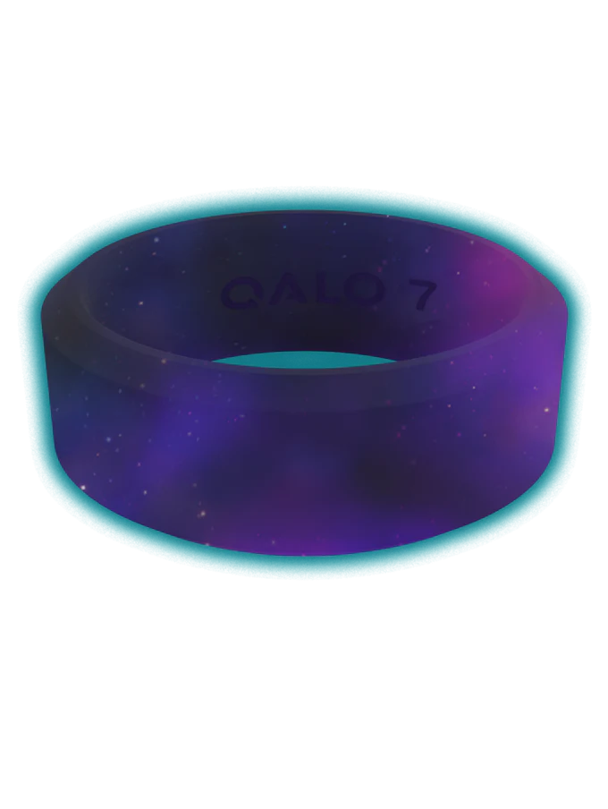 Women s Aqua Galaxy Glow Silicone Ring Trouvaille Treasures