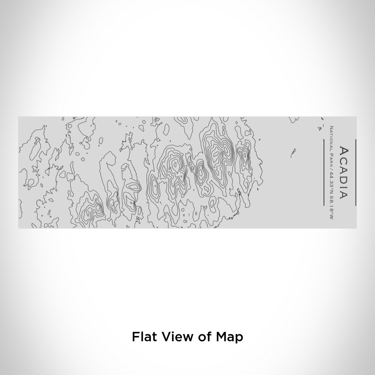 Acadia National Park Engraved Topographic Map Insulated Cup