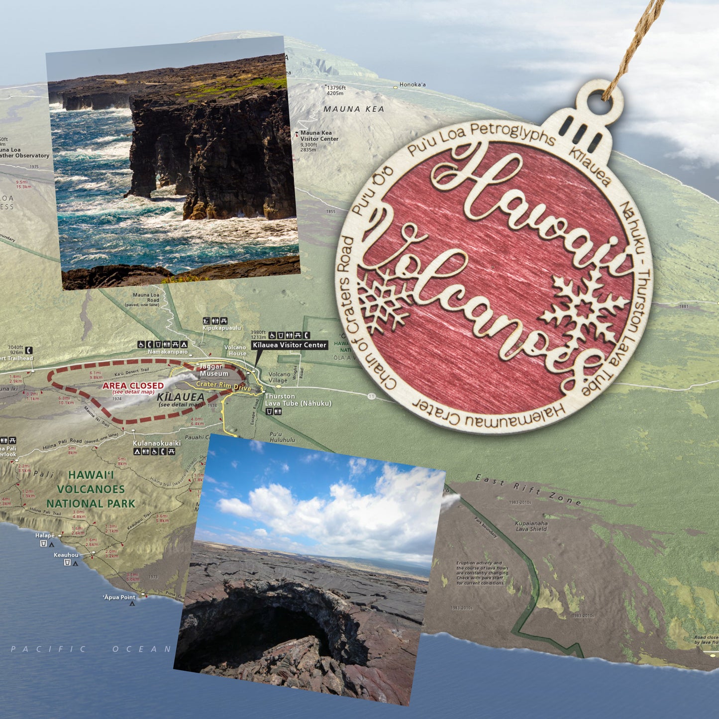 Hawaii Volcanoes National Park Christmas Ornament
