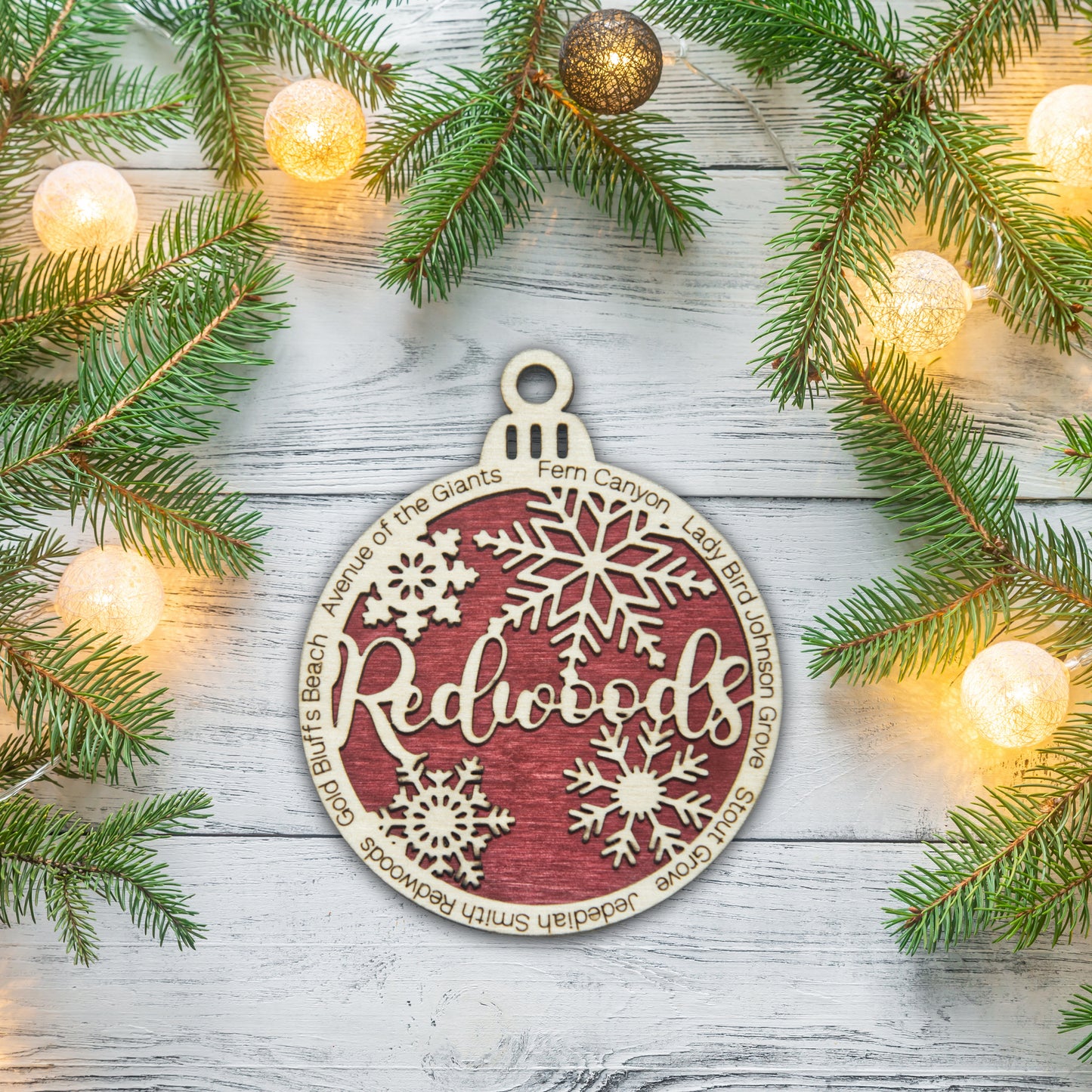 Redwoods National Park Christmas Ornament