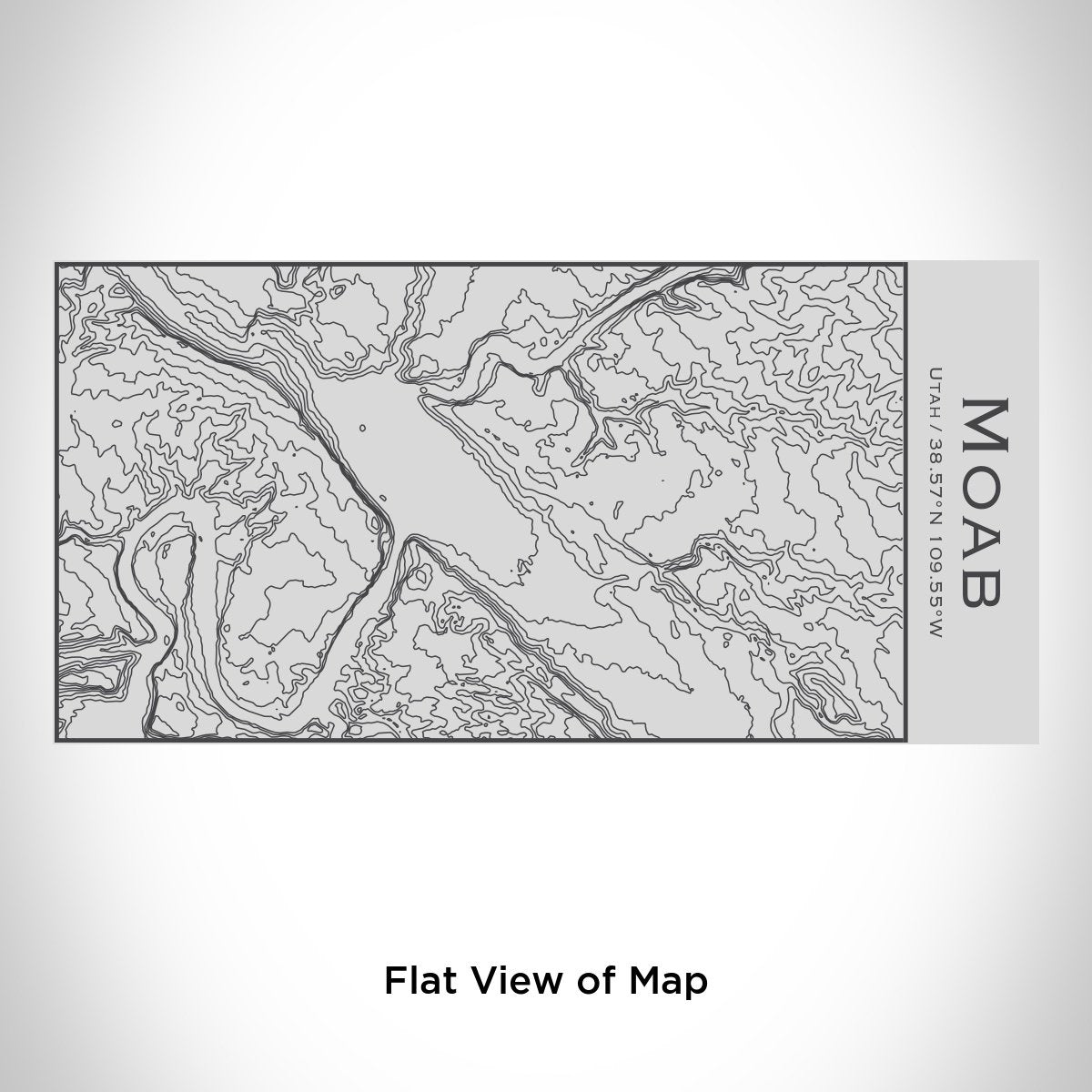 Moab - Utah Engraved Topographic Map Insulated Bottle