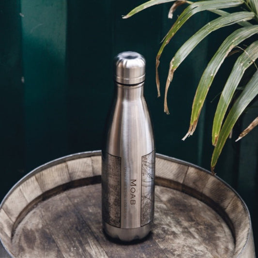 Moab - Utah Engraved Topographic Map Insulated Bottle
