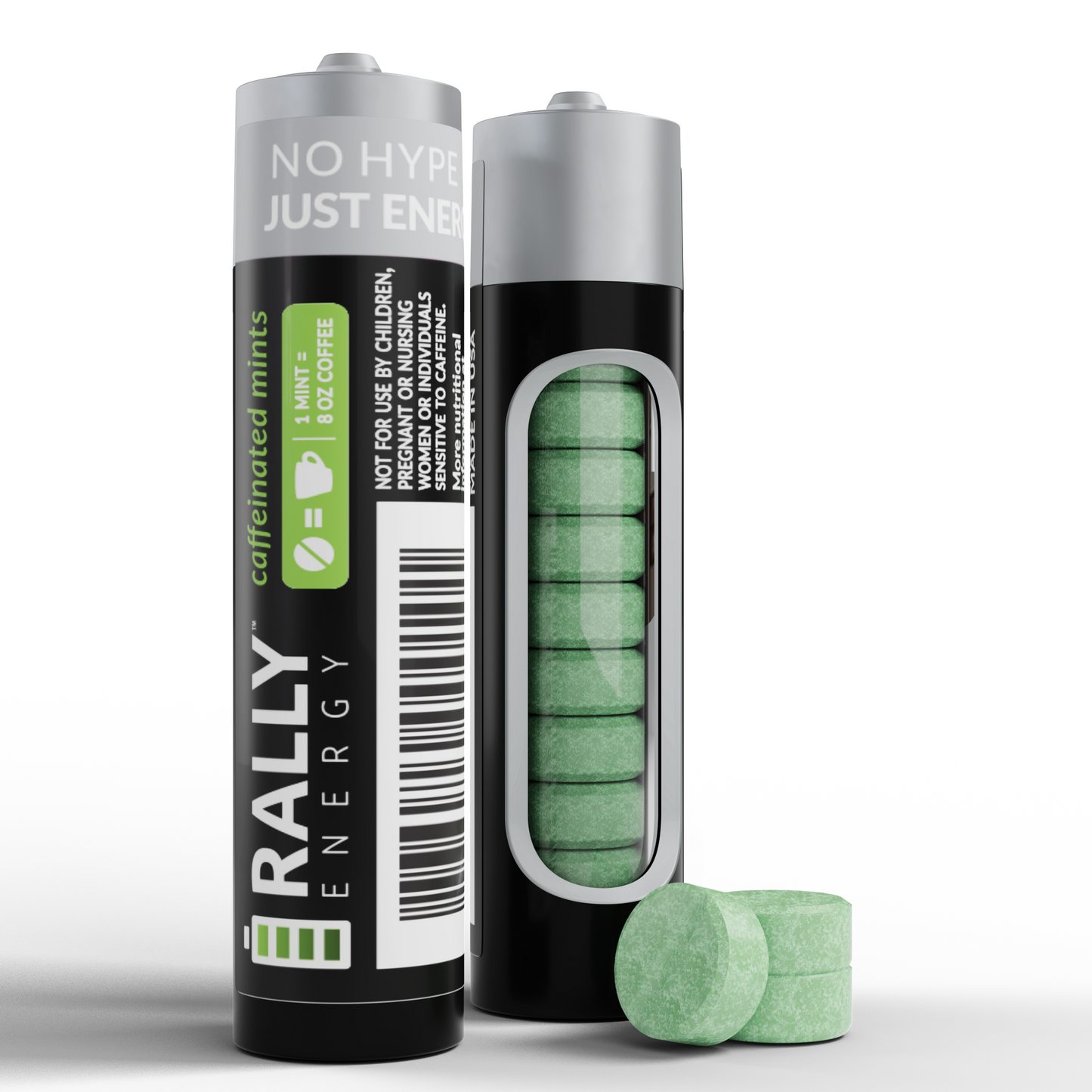 Caffeinated Mints - An instant caffeinated kick and fresh breath, on-demand.