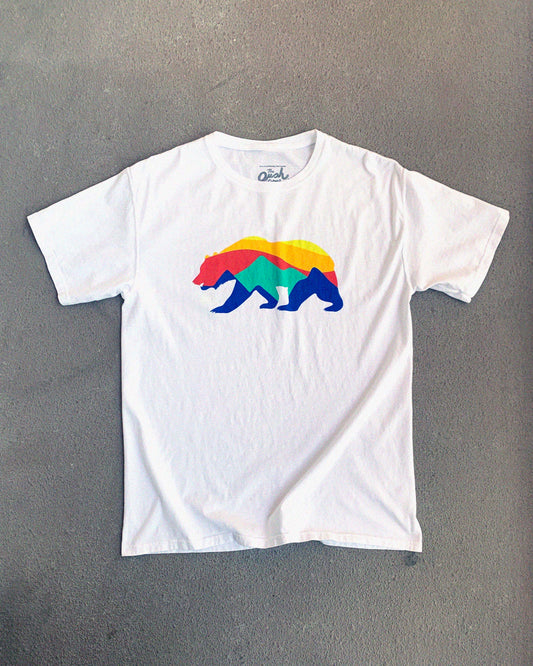 Vintage Wash California Bear Tee - White