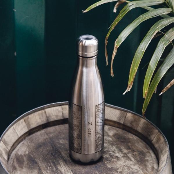 Zion National Park - Utah Map Insulated Bottle